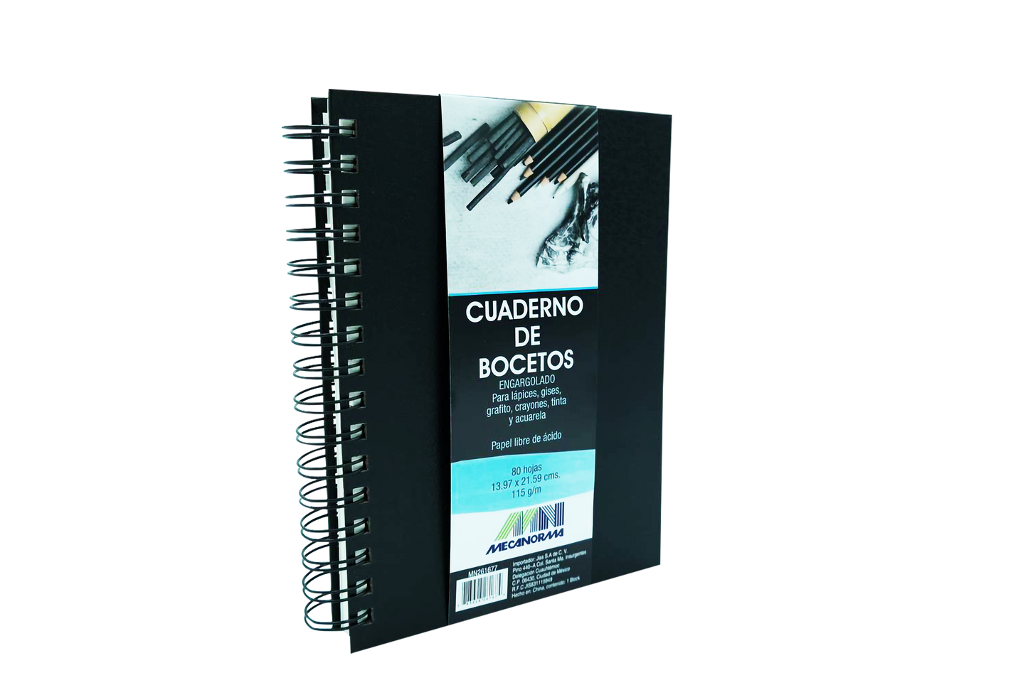 Cuaderno Mecanorma P/boceto Arillo 80hjs 115gr 13.97*21.59cm