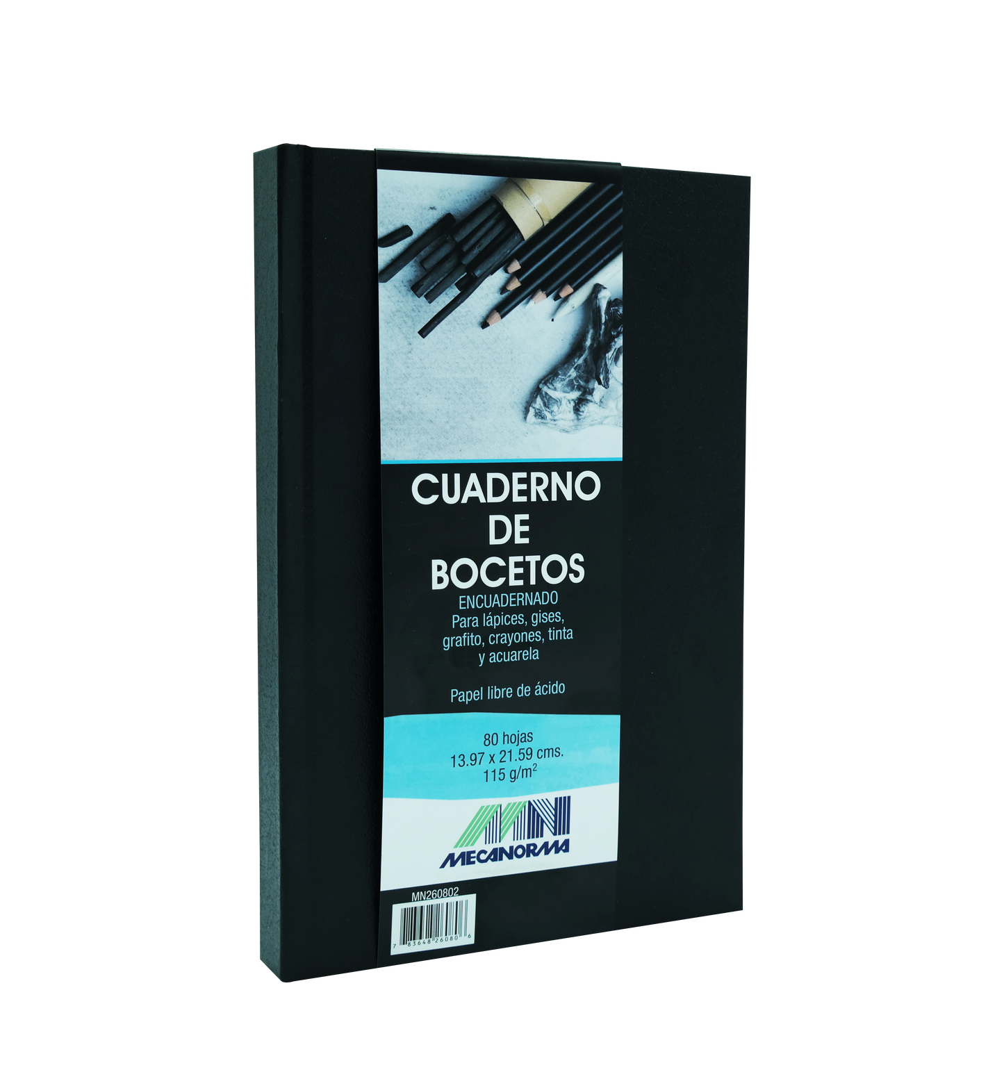 Cuaderno Mecanorma p/Boceto c/80hjs 115gr 13.97cmx21.59 cm