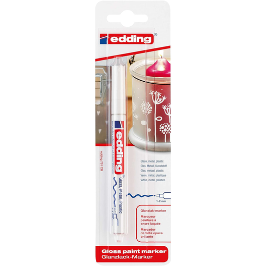 Marcador Edding 751 Gloss P/decorar 1-2mm Blanco Bl/1