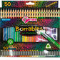 Lapices Colores Borrables Tryme Sin Madera Caja C/50 Piezas