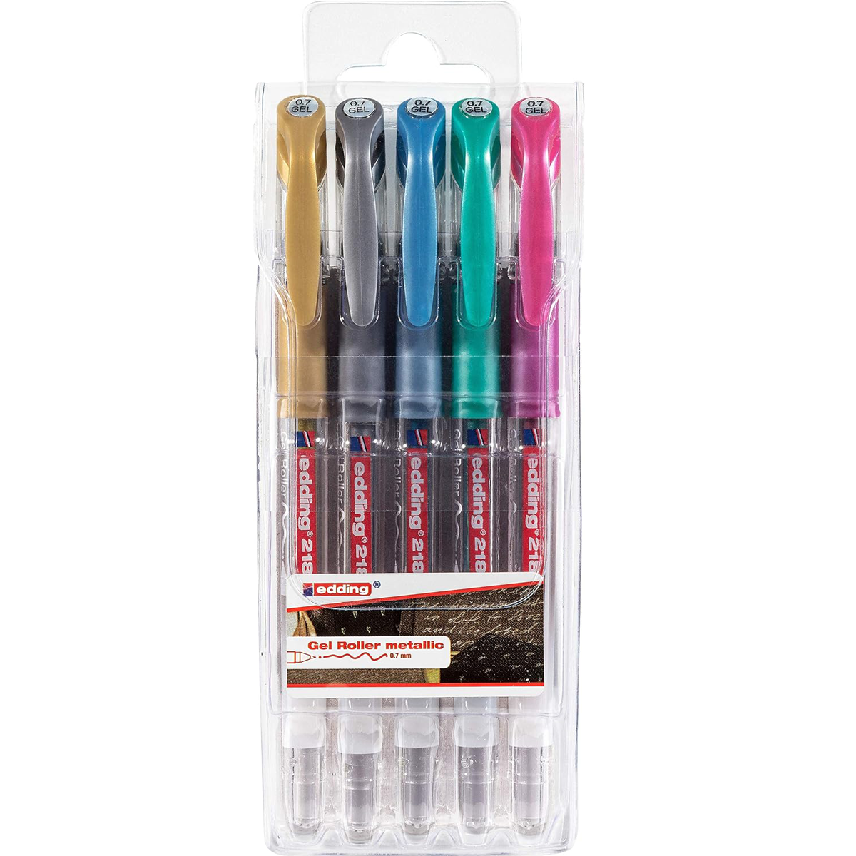 Edding 2185 Metallic Gel Pen With 0.7mm Tip Case C/5