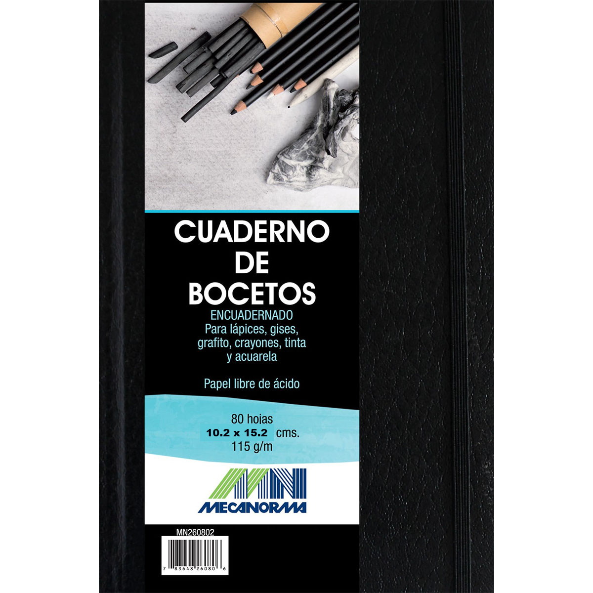 Cuaderno Mecanorma P/boceto C/80hjs 115gr 10.2cm*15.2cm