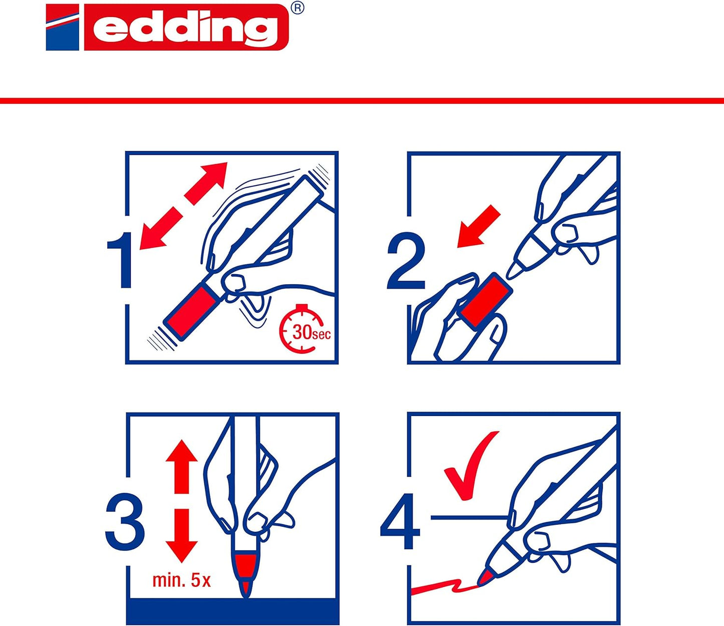 Marcadores Edding 4095 De Tiza P/cristal 2-3mm Basicos C/4