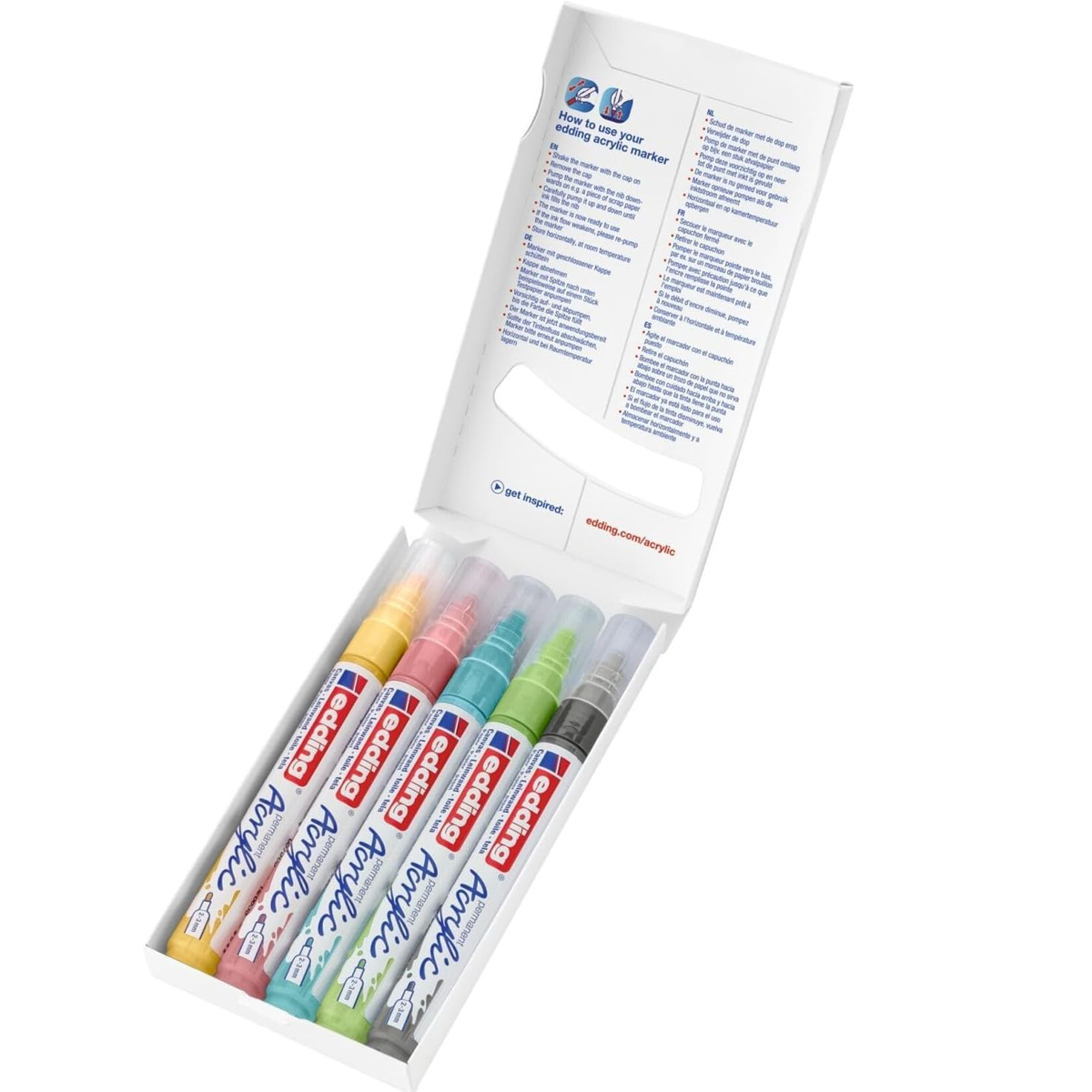 Edding 5100 Pastel Markers Round Tip 2-3m Box of 10