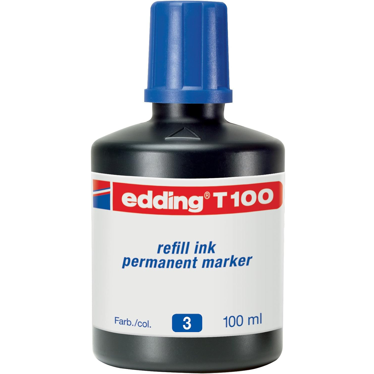 Tinta Permanente Edding T100 Frasco 100ml Por Gotero