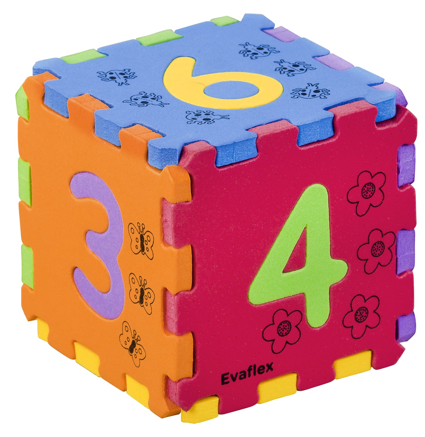 Figuras Foamy Evaflex Cubo Numeros Modelo Ev00256