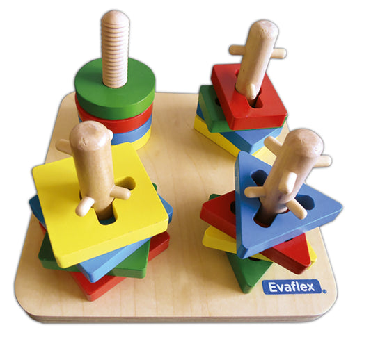 Juego Didactico Evaflex Foamy Figuras Geometricas C/4+16pzas