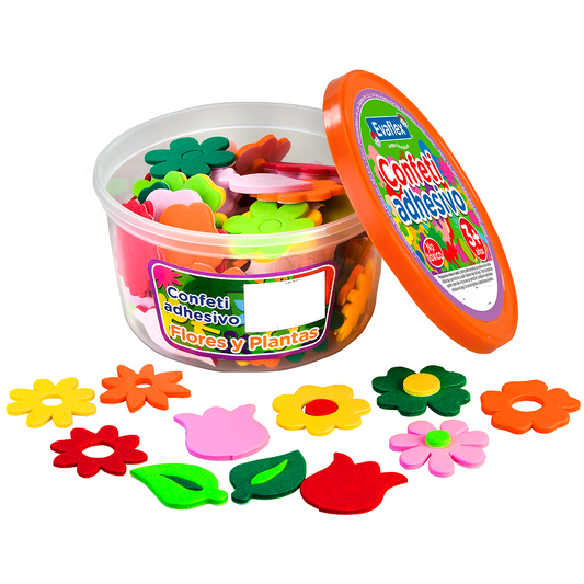 Juego Didactico Evaflex Confeti C/adhesivo Flores Planta 125