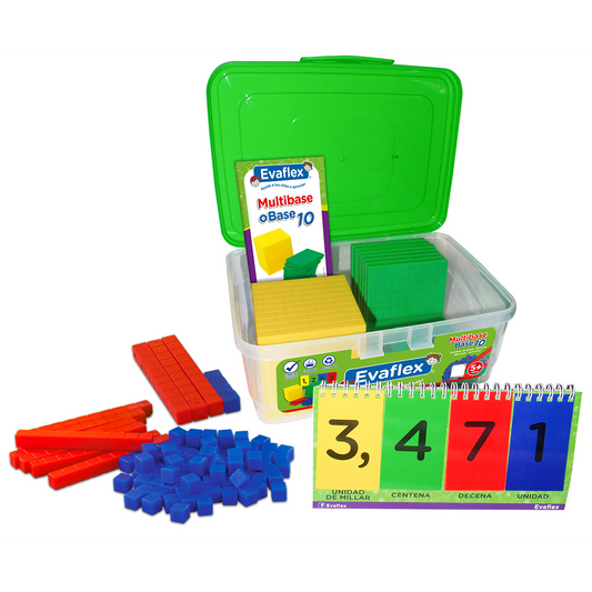 Juego Didactico Evaflex Plastico Base 10 Ó Multibase 121pzas