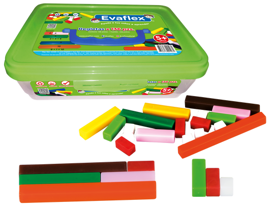 Juego Didactico Evaflex Plastico Regletas Cuisenaire C/136