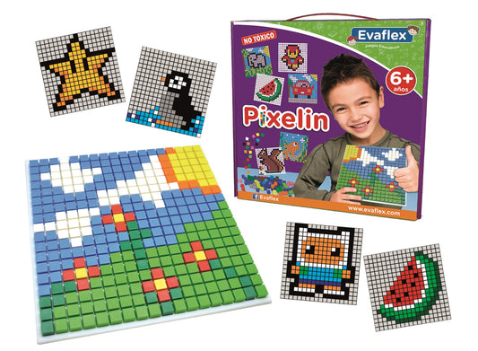 Juego Didactico Evaflex Pixelin C/tablero Cuaderno Y C/1000