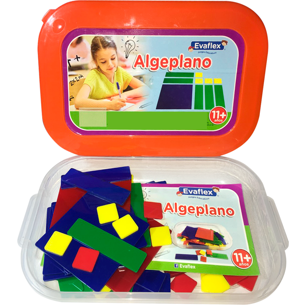 Juego Didactico Evaflex Algeoplano C/96 Piezas + Instructivo