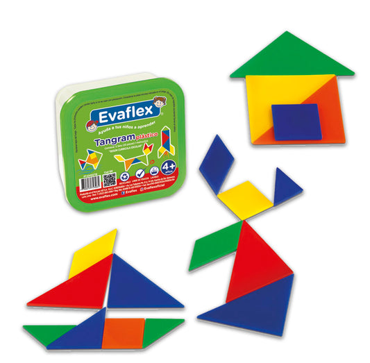 Juego Didactico Evaflex Tangram De Plastico C/35 Plastico