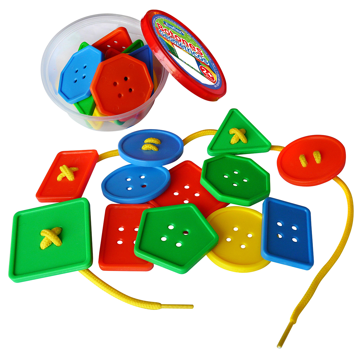 Evaflex Plastic Educational Game Geometric Buttons C/17