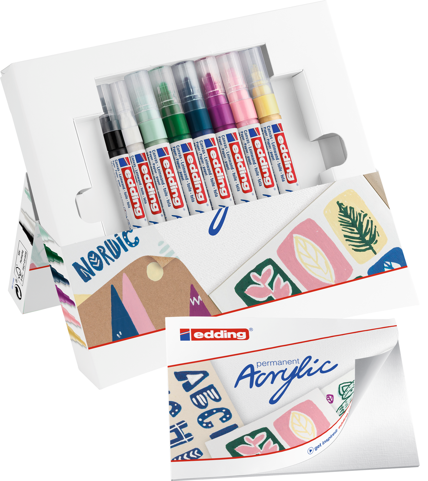 Edding Acrylic Markers Start Easy Set Box With 8 Pieces