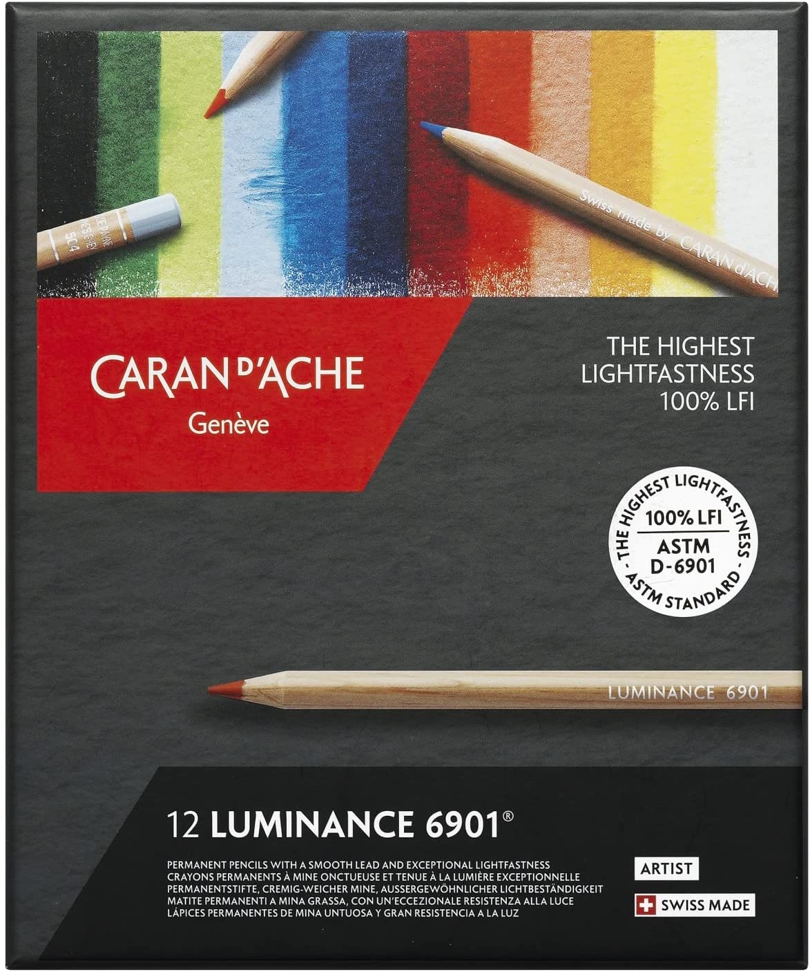 Caran D'ache Luminance Colored Pencil Case C/12 Pieces