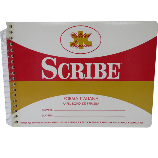 Italian Scribe Notebook Large Square Plastic Spiral 200 sheets