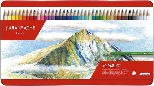 Caran D'ache Pablo Pencil Metal Case Box with 40 Pieces