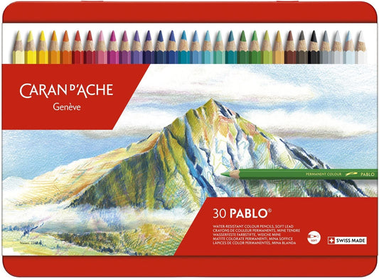 Caran D'ache Pablo Pencil Metal Case Box with 30 Pieces