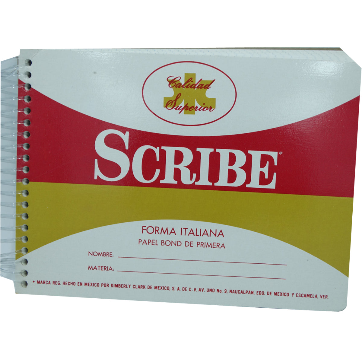 Cuaderno Scribe Italiana Cuadro Chico Espiral Plastico 200/h