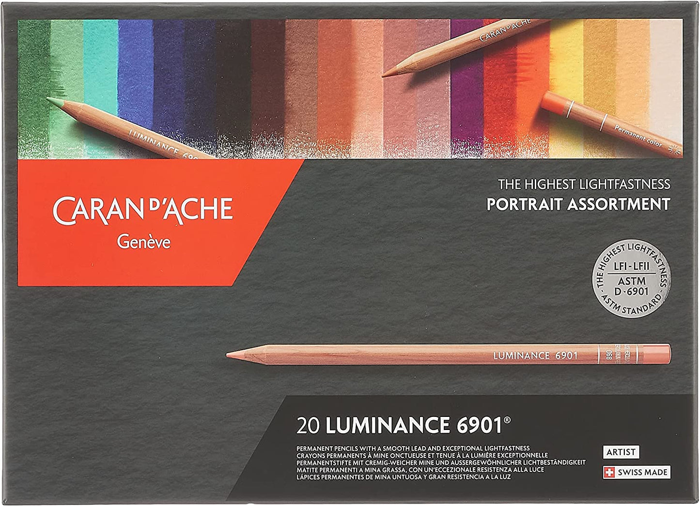 Lapices De Color Caran D'ache Luminance Retrato Estuche C/20