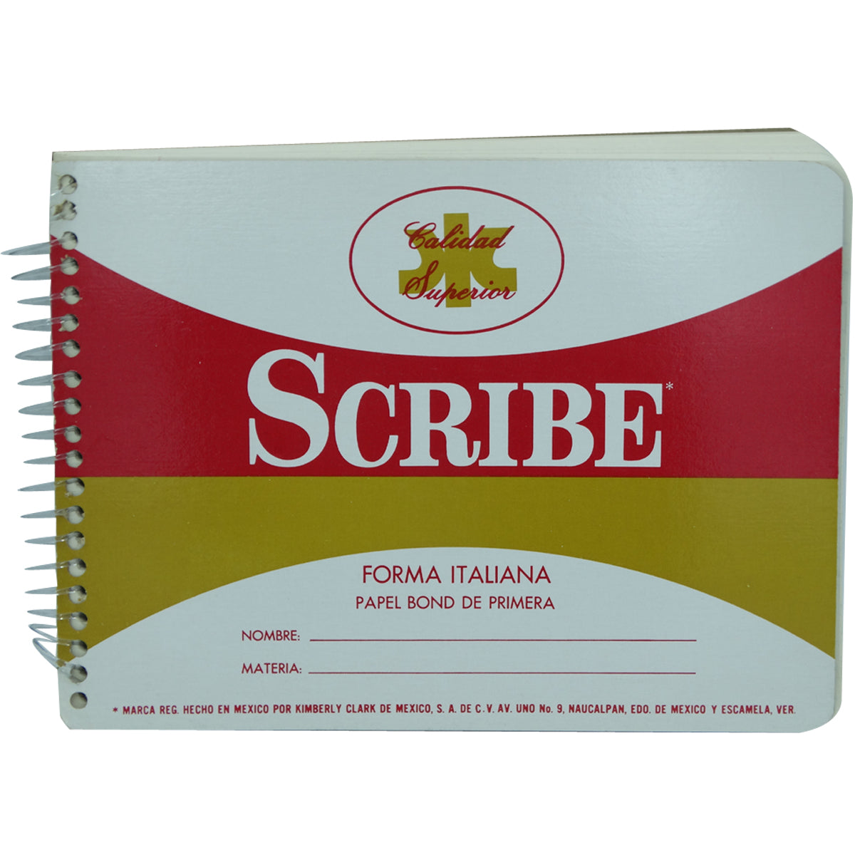 Italian Scribe Mixed Plastic Spiral Notebook 200 Sheets