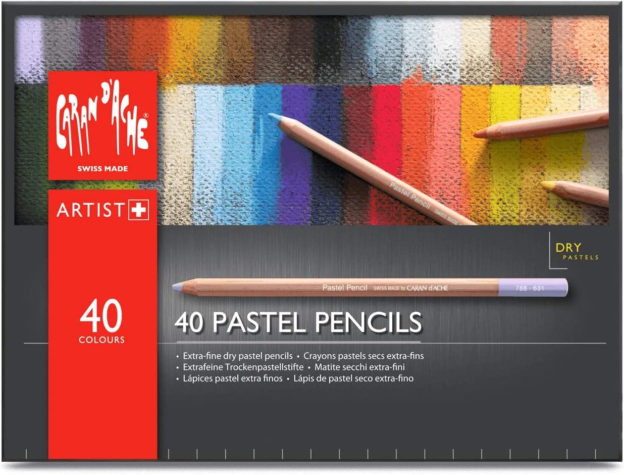 Lapiz De Color Caran D'ache Pastel Profesional Estuche C/40.