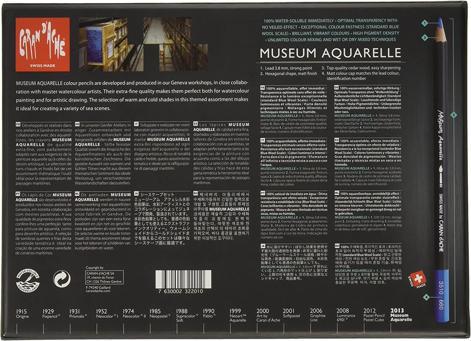 Lápices acuarelables Museum Caran d'Ache Marinos — Infantozzi